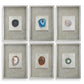 Agate Stone Silver Shadow Box, S/6