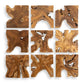 Talia Indoor-Outdoor Wood Wall Decor, S/9