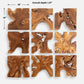 Talia Indoor-Outdoor Wood Wall Decor, S/9