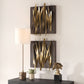 Crosshatch Metal Wall Decor, S/2