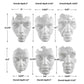 Self-Portrait Wall Decor, White, S/6