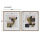 Color Block Framed Prints, S/2