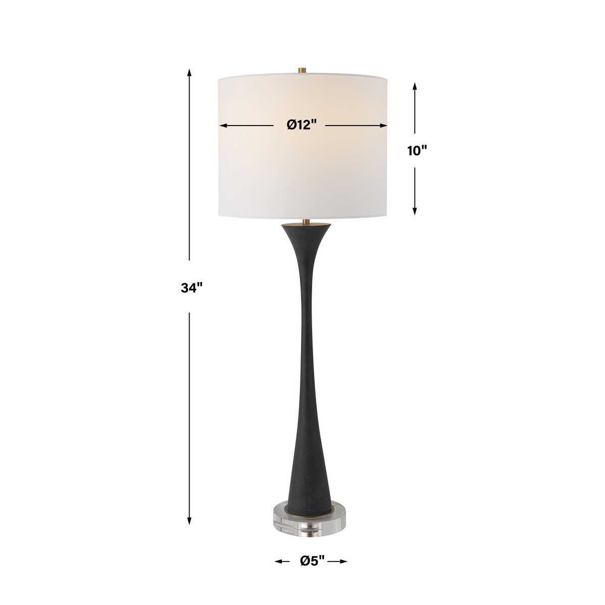 Fountain Buffet Lamp, Black