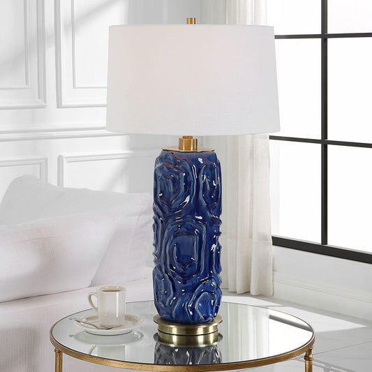 Zade Table Lamp, Blue