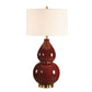 Gourd Table Lamp, Burgundy