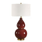 Gourd Table Lamp, Burgundy