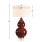 Gourd Table Lamp, Burgundy