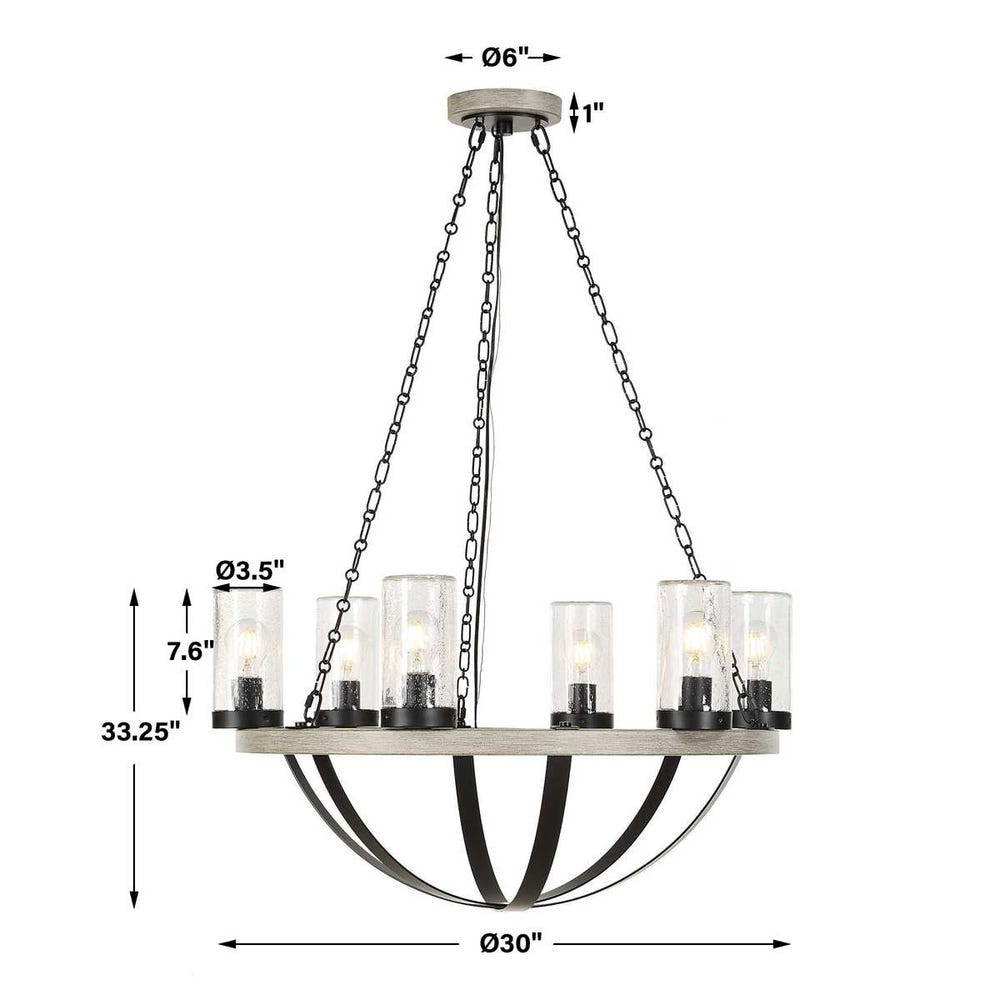 Edgecomb, 6 Lt Indoor-Outdoor Chandelier