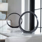 Orbits Ring Indoor-Outdoor Sculptures, Black Nickel, S/2