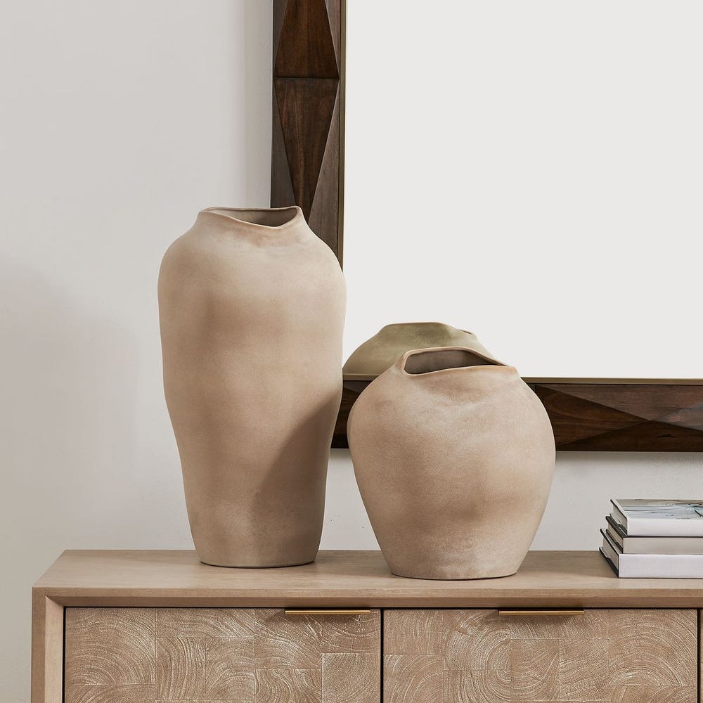 Shadow Play Indoor-Outdoor Vases, S/2