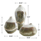 Earthflow Indoor-Outdoor Vases, S/3