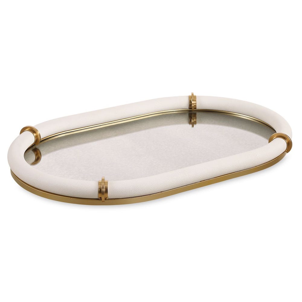 Cyprus Oval Tray, White