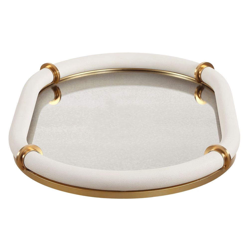 Cyprus Oval Tray, White
