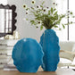 Ruffled Feathers Vases, Blue, S/2