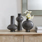 Charcoal Bloom Indoor-Outdoor Vases, S/3