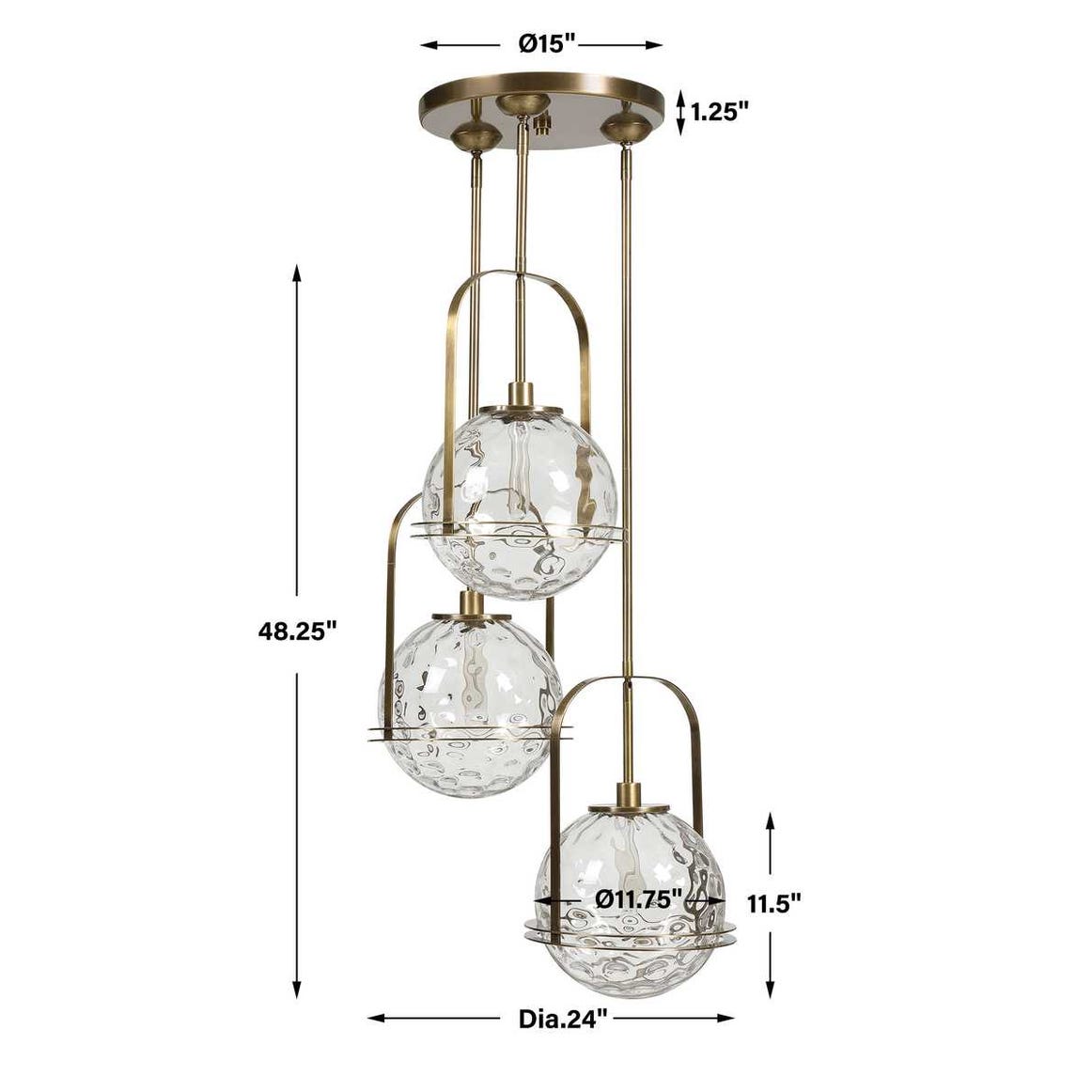 Mimas, 3 Lt Cluster Pendant