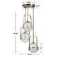 Mimas, 3 Lt Cluster Pendant