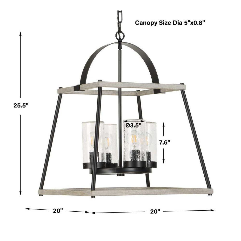 Edgecomb, 4 Lt Indoor-Outdoor Pendant