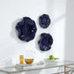Abella Ceramic Indoor-Outdoor Wall Decor, Cobalt, S/3