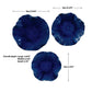 Abella Ceramic Indoor-Outdoor Wall Decor, Cobalt, S/3