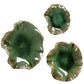 Abella Ceramic Indoor-Outdoor Wall Decor, Green, S/3