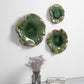 Abella Ceramic Indoor-Outdoor Wall Decor, Green, S/3