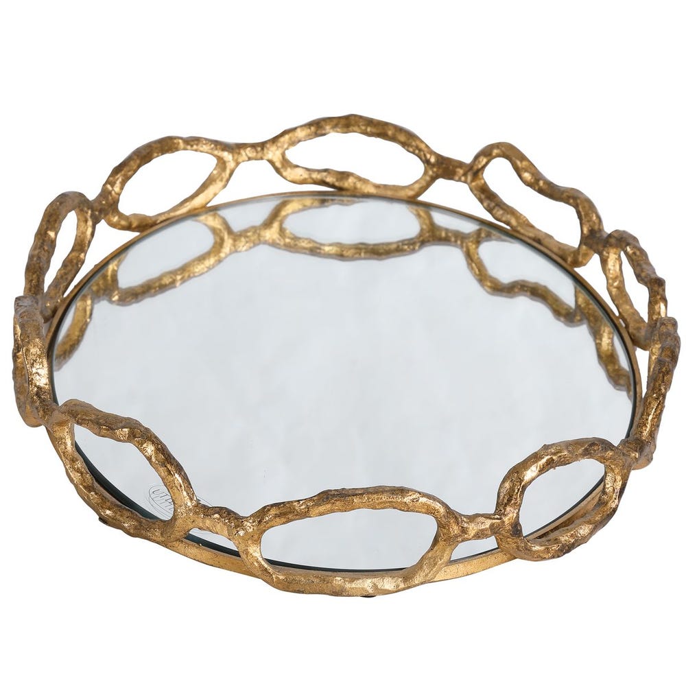 Cable Chain Tray, Gold