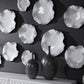 Abella Ceramic Indoor-Outdoor Wall Decor, White, S/3