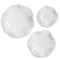 Abella Ceramic Indoor-Outdoor Wall Decor, White, S/3