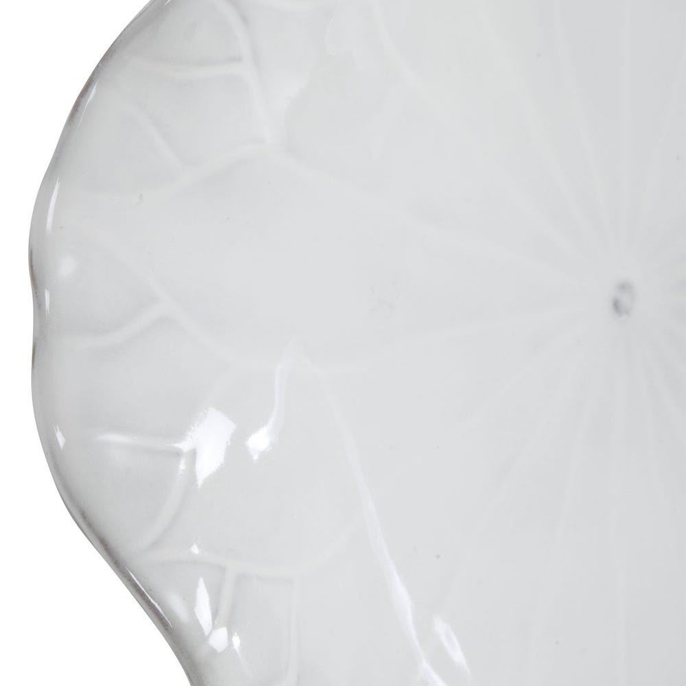 Abella Ceramic Indoor-Outdoor Wall Decor, White, S/3