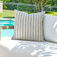 Basket Stripe Outdoor Pillow - Rattan