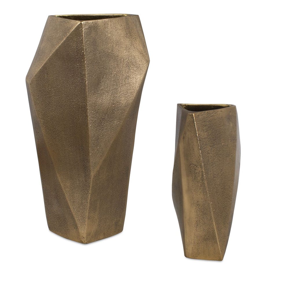 GeoForm Indoor-Outdoor Vases, S/2