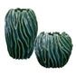 Veridian Ridge Indoor-Outdoor Vases, S/2