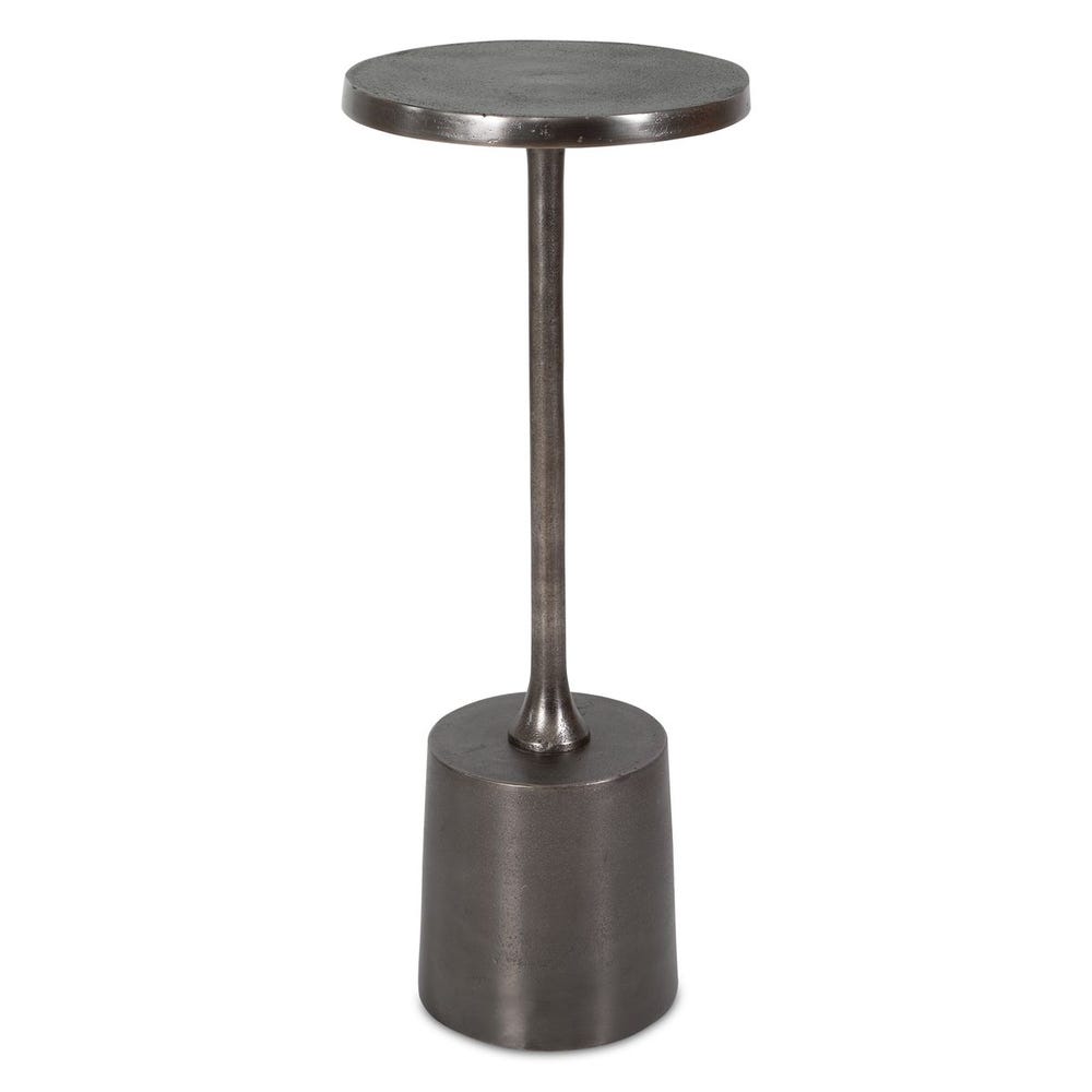 Sanaga Indoor-Outdoor Drink Table, Nickel