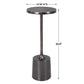 Sanaga Indoor-Outdoor Drink Table, Nickel