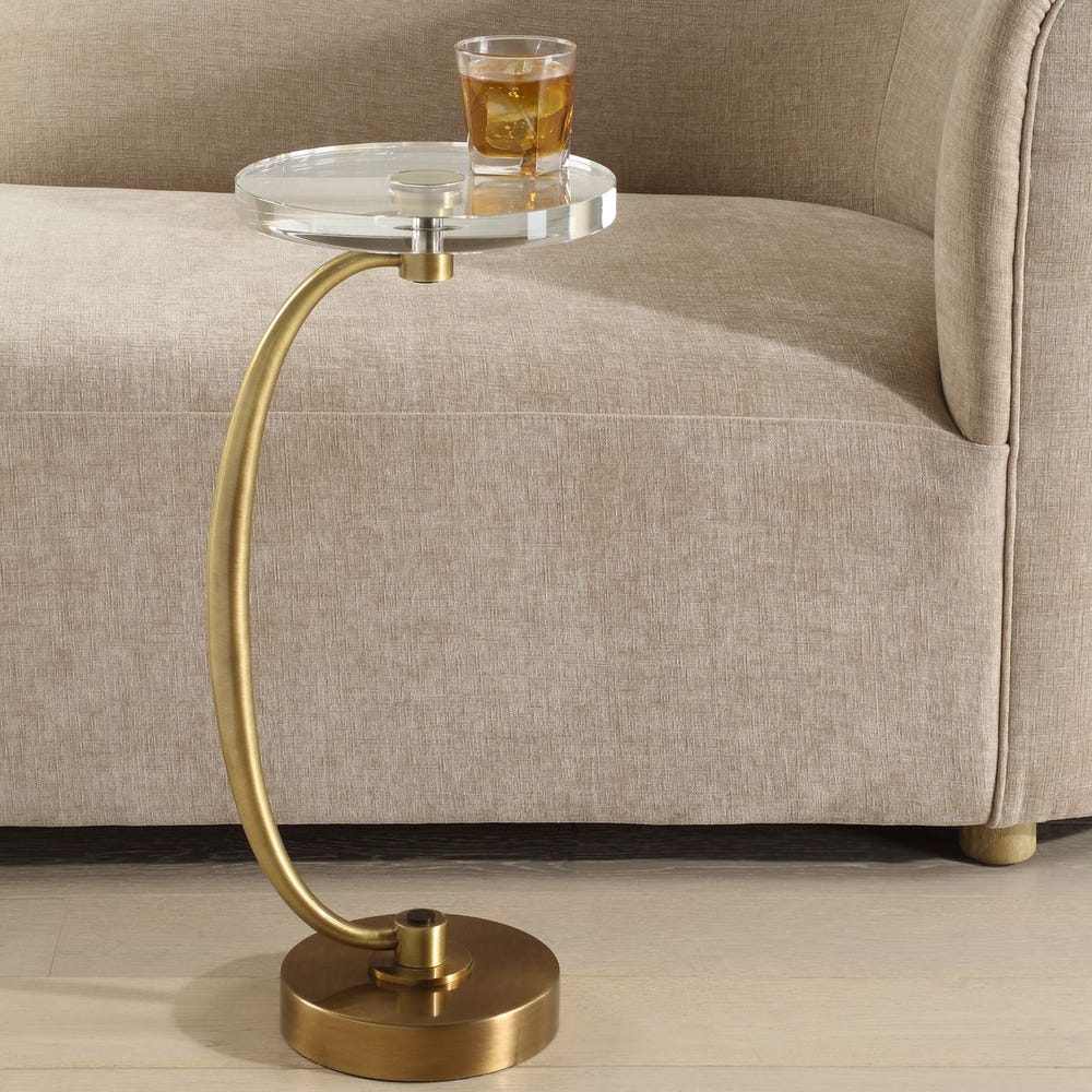Waveney Drink Table, Brass