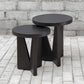 Nadette Nesting Tables, Espresso, S/2