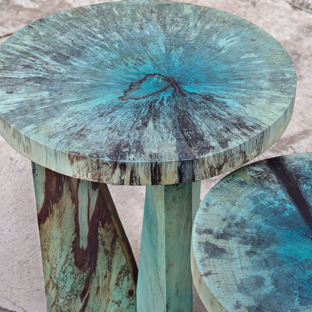 Nadette Nesting Tables, Blue, S/2