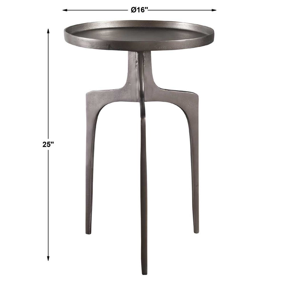 Kenna Accent Table, Nickel