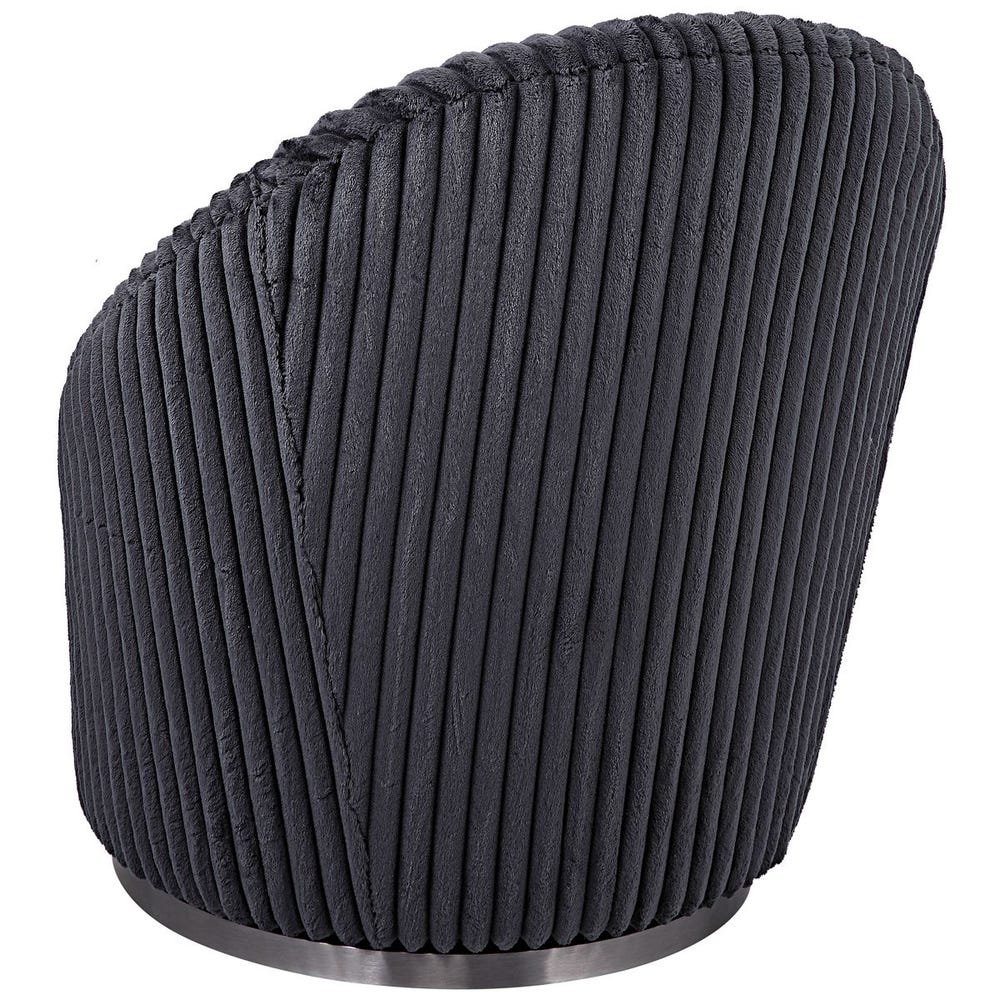 Crue Swivel Chair, Gunmetal
