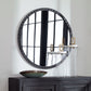 Dandridge Round Mirror, Black
