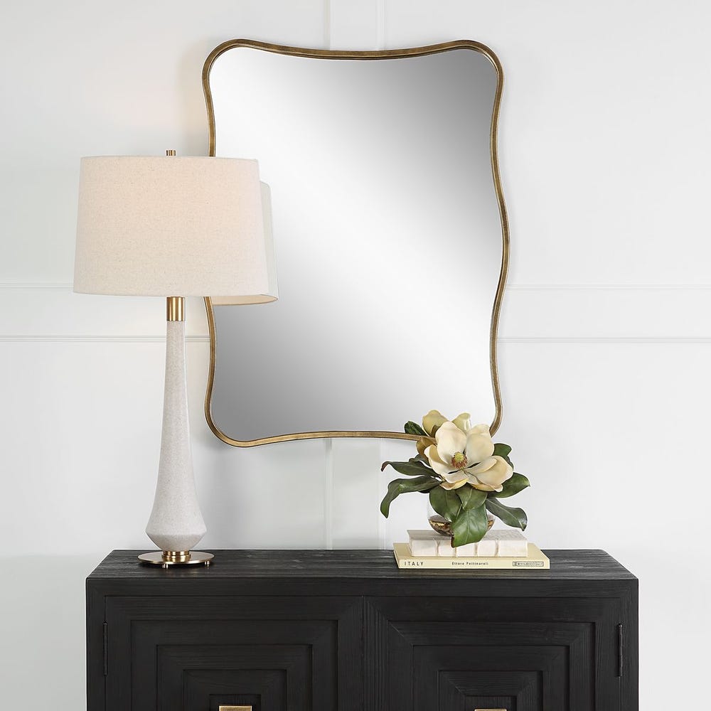 Pavia Vanity Mirror, Gold