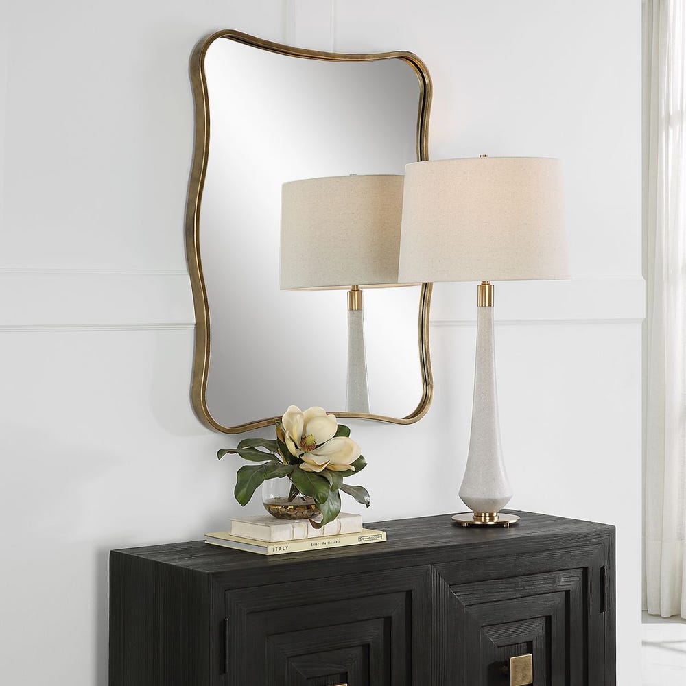 Pavia Vanity Mirror, Gold