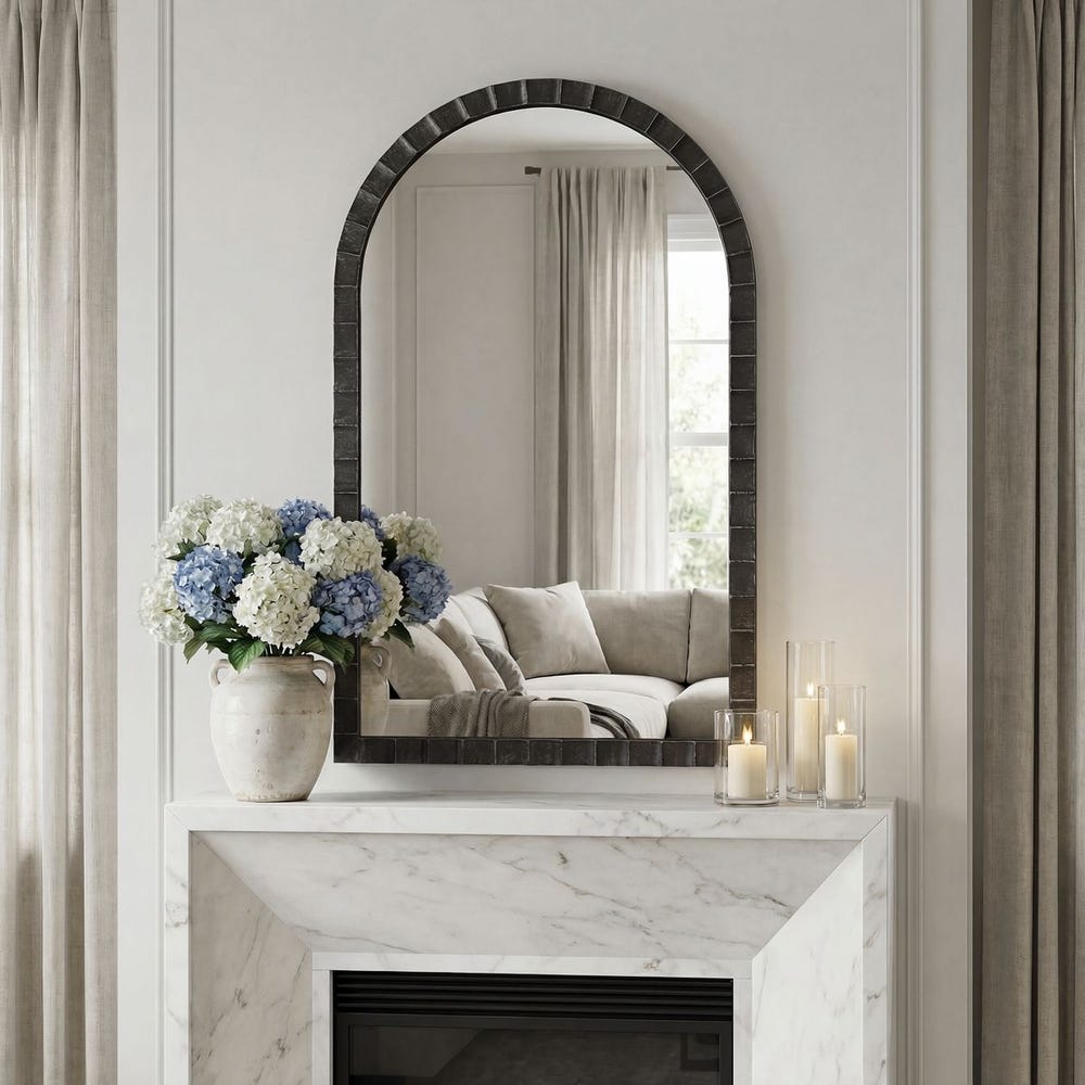 Dandridge Arch Mirror, Black