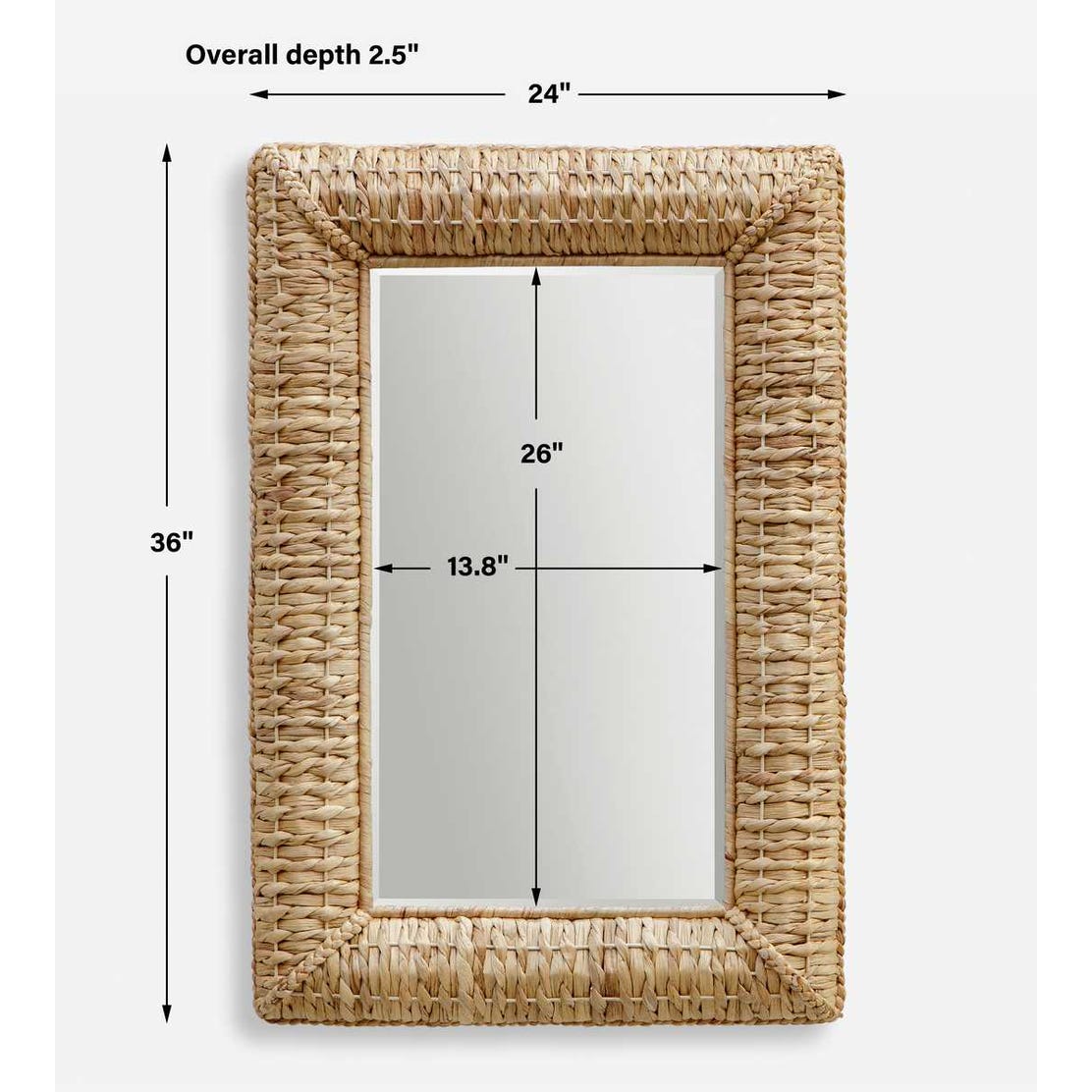 Twisted Seagrass Rectangle Mirror