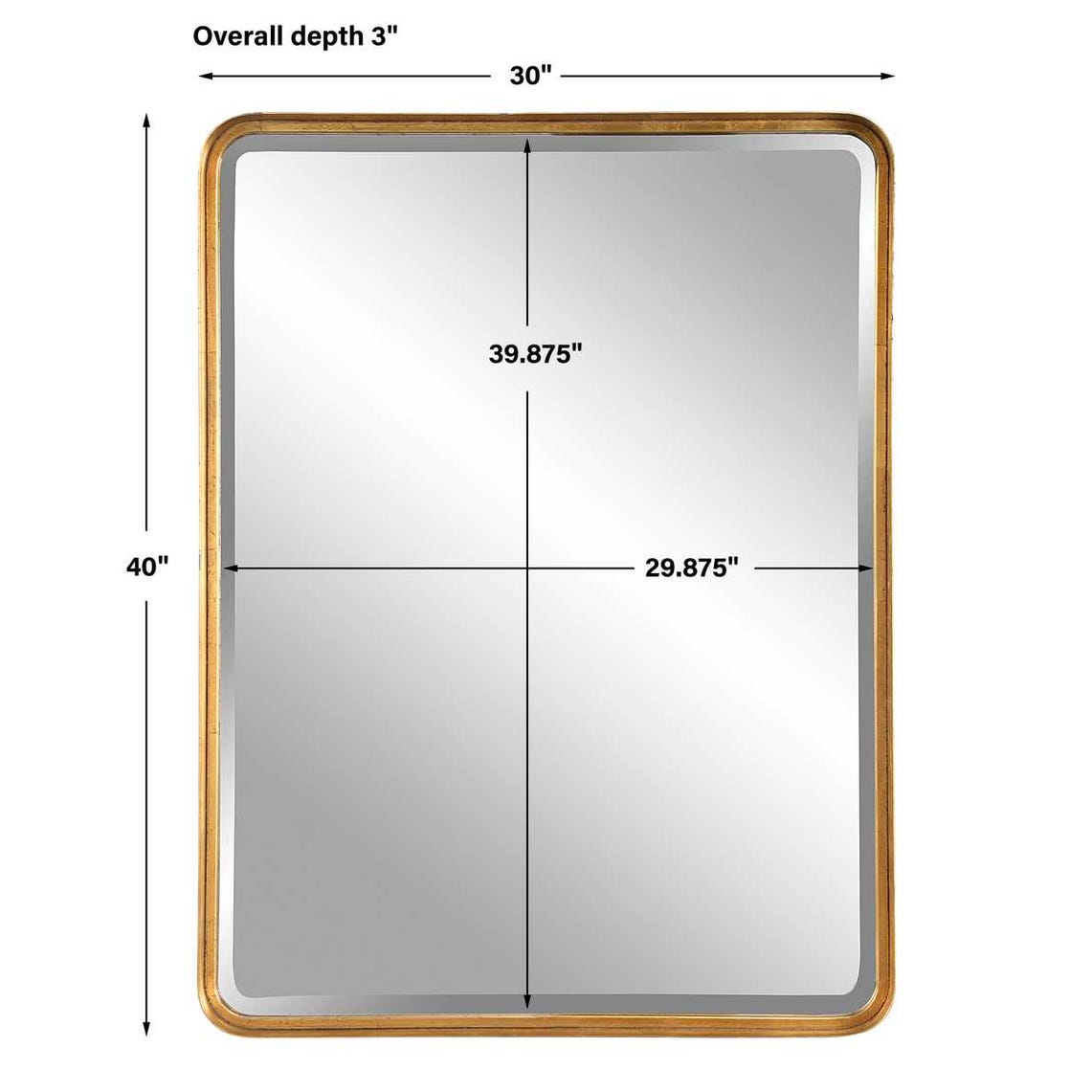Crofton Large Mirror, Gold