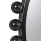 Cyra Round Mirror, Black