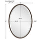 Sherise Oval Mirror, Bronze