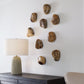 Pebbles Wood Wall Decor, Blonde, S/9