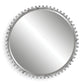 Taza Round Mirror, Antique White